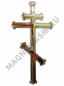 Крест на гроб плоский Восьмиугольный с гальваникой 24*1,5см