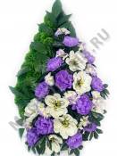 Венок с пионом и анемоной выс.105/120см ш.60см