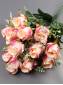 Букет роз полураскрытых 13гр 58см (бел крас сир чайн бордо св-роз жёл)