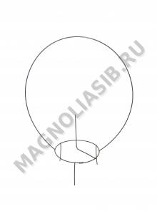 Каркас мет. Корзина Подставка со сред. дужкой (пров.2,5мм) выс.45/55см ш.30см