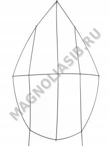 Каркас мет. Капля с 4-мя перемыч. (пров.2,5мм) выс.70/80см ш.50см