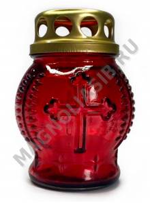 Лампада неугасимая стеклянная Боченок  90*65 мм.