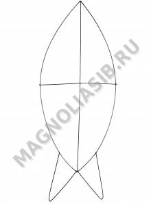 Каркас мет. венок Овал узкий выс.115/135см ш.50см