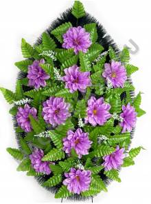 Венок с георгинами .85/100см шир.55см